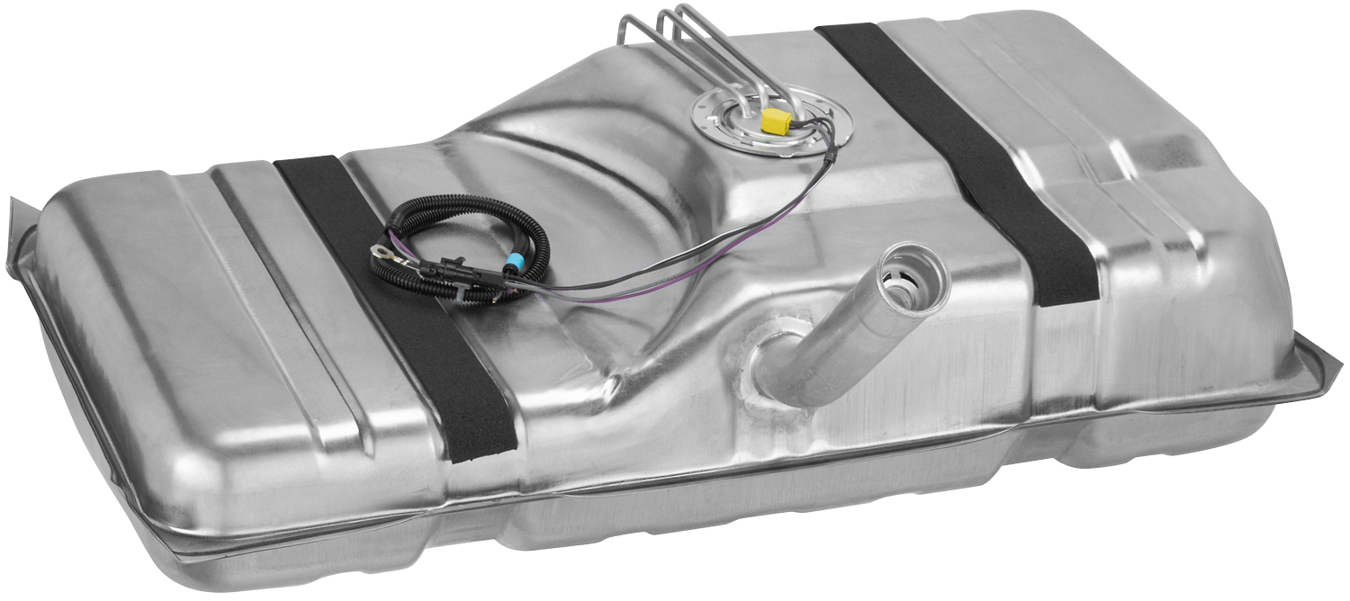 Aftermarket steel classic fuel tank assembly including an integrated fuel module