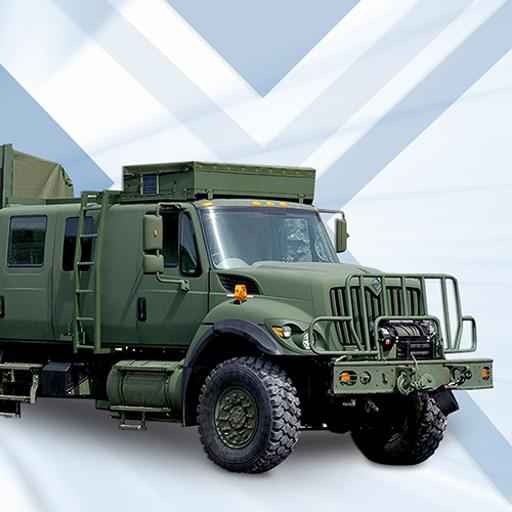 Military transport truck for OEM cooling system and reservoir in defense market
