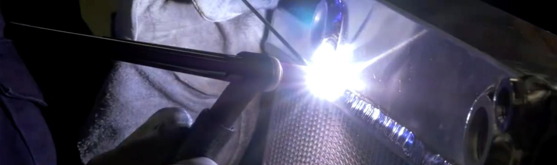 Heavy duty welding of aluminum industrial radiator